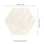 Carreau de sol hexagonal en porcelaine mat aspect pierre 19 po x 22 po Leila