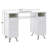 Ashayra Nail Desk with Cabinet and Drawer Upholstered Pad-13984256