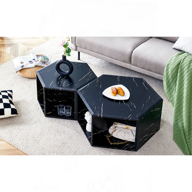 Ensemble de tables basses Minimalist, Noir