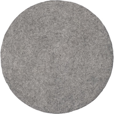 Round Solid Colour Wool Hand Woven Shag Area Rug