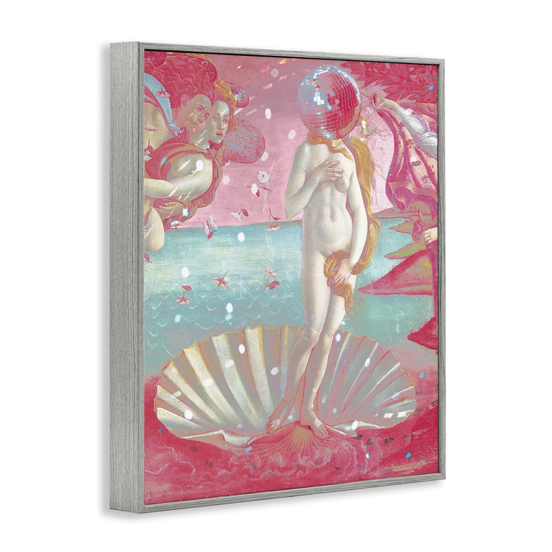 Giclée encadrée Venus & Clamshell, par Lil 'Rue, H 14 po x l 11 po, Estampe numérique Farmhouse