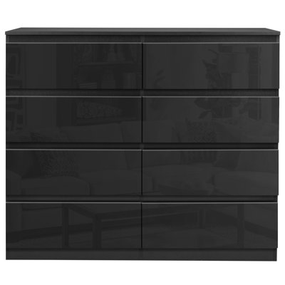 Aneesh High Gloss 8 Drawer Chest of Drawers
