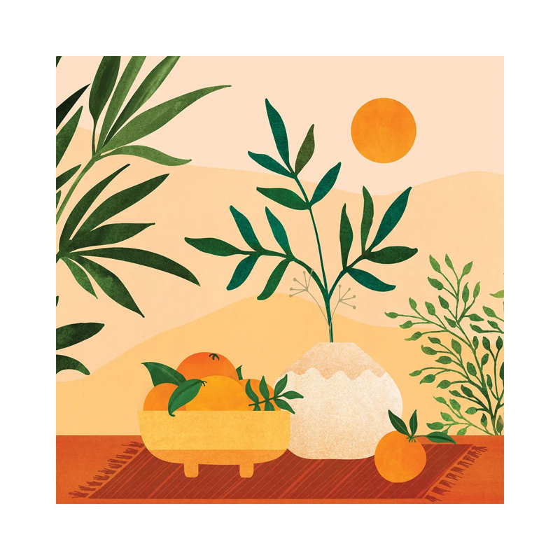 Bohemian Summer by Modern Tropical - Print on Canvas, Wrapped Canvas, 45.72 cm H x 45.72 cm W x 3.175 cm D