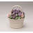 Fine Porcelain Small Floral Basket Figurine- 3 3/4"H