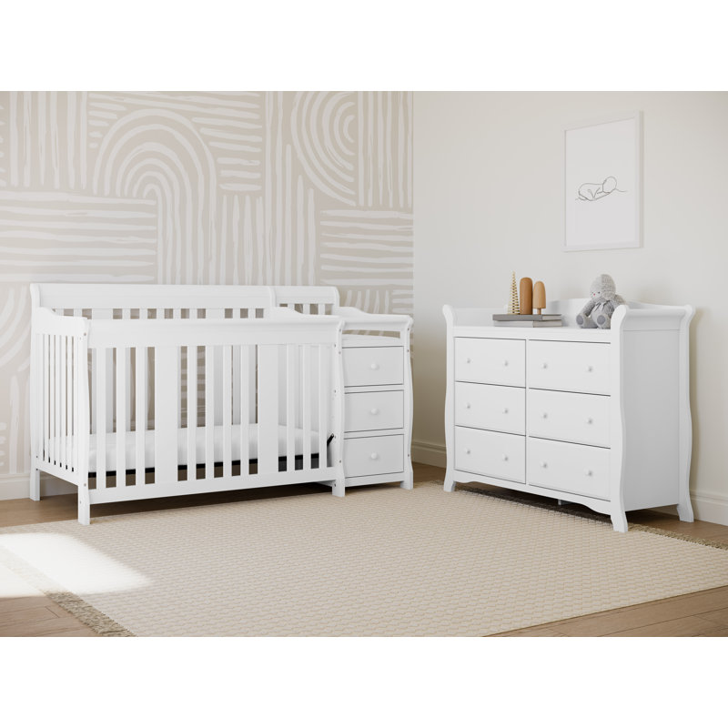Ensemble de chambre de bébé standard convertible Portofino, Blanc