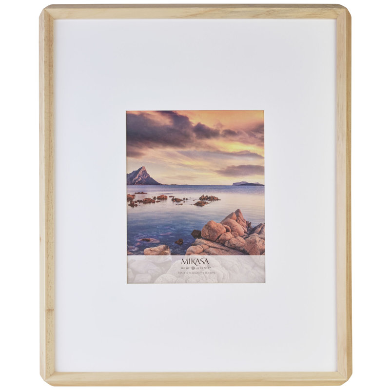 Cadre en bois Mikasa avec passe-partout de 16 x 20 pouces pour photos de 8 x 10 pouces