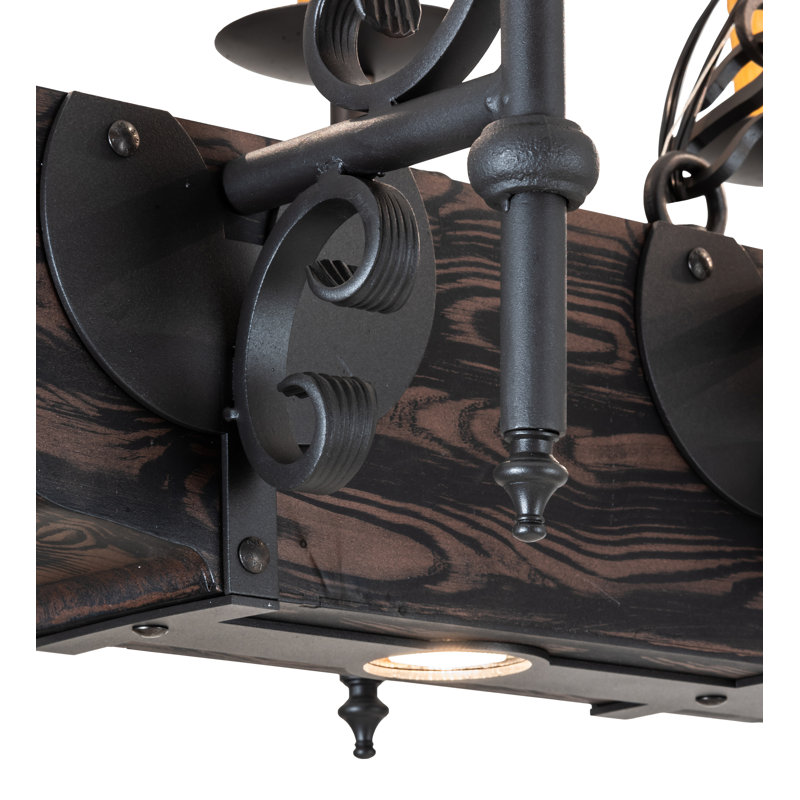 Lustre oblong 12 lumières de 60 po Tudor