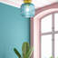 Plafonnier globe bleu 10,25 "H-116919965