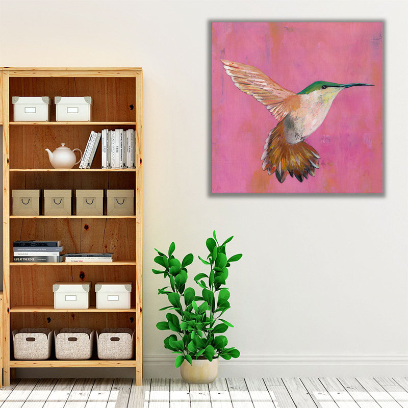 «Sweet Hummingbird I», reproduction d'art sur toile, H 12 po x l 12 po