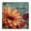 Marguerites colorées avec toile de fond française antique - impression d'art textuel