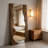 American-style rectangular solid wood full-length mirror in the bedroom, entrance hall, living room-12247304