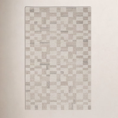 Tildi Hand-Tufted Plaid Wool Rug