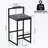 metal frame Velvet Stool Set of 2 with sturdy legs-305751838