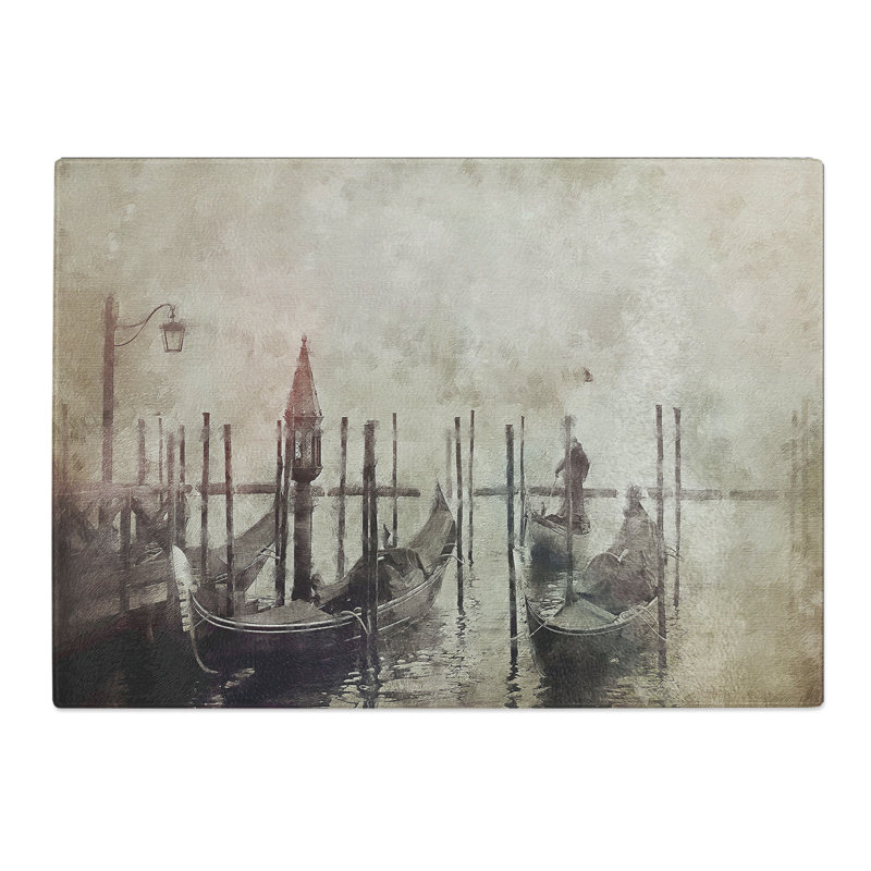 Gondolas in Venice Vol.1 Chopping Board, 0.4cm H x 20cm W x 28.5cm L