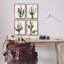 "Bold Pink Desert Cactus Plants Arid Plantation" par Mia Jensen - ensemble de 4 impressions sur toile flottante-75889581-75889582
