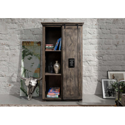 Railway 1 Door Solid Wood Wardrobe