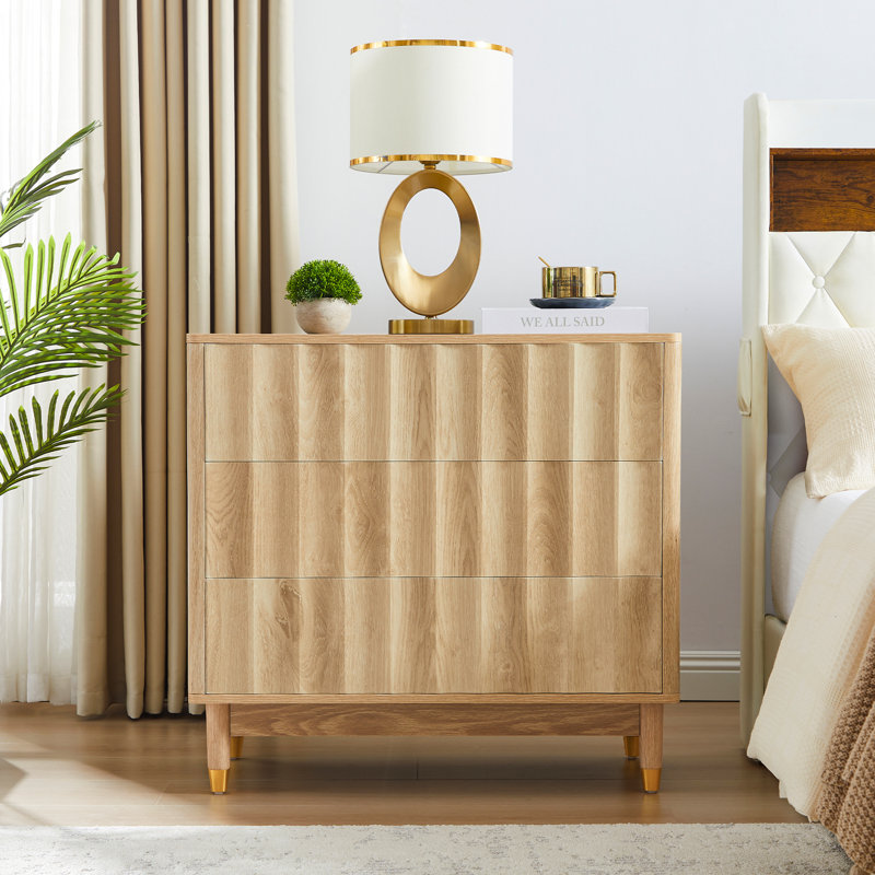 Silvena 3-Drawer Dresser (31.5" W), Yellow