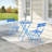 3 Piece Outdoor Folding Bistro Set, Metal Frame Patio Table and Chairs, Foldable Balcony Furniture-1581978957