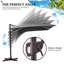 Parasol de patio rectangulaire en porte-à-faux 128 po x 104 po avec base de contrepoids-1452411334