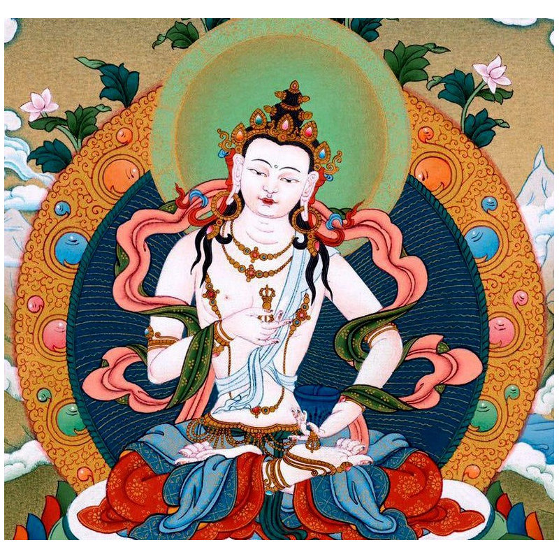 Vajrasattva Thangka (Thangka sans brocart)