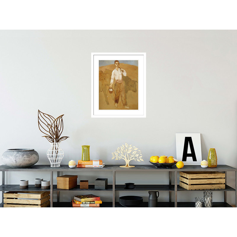 «Boy with Bétail» par Pablo Picasso, impression giclée sur cadre, H 27,88 po x l 23,5 po