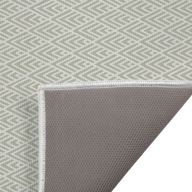 Chevron Spike Outdoor Doormat, 21" W x 34" L, Light Green