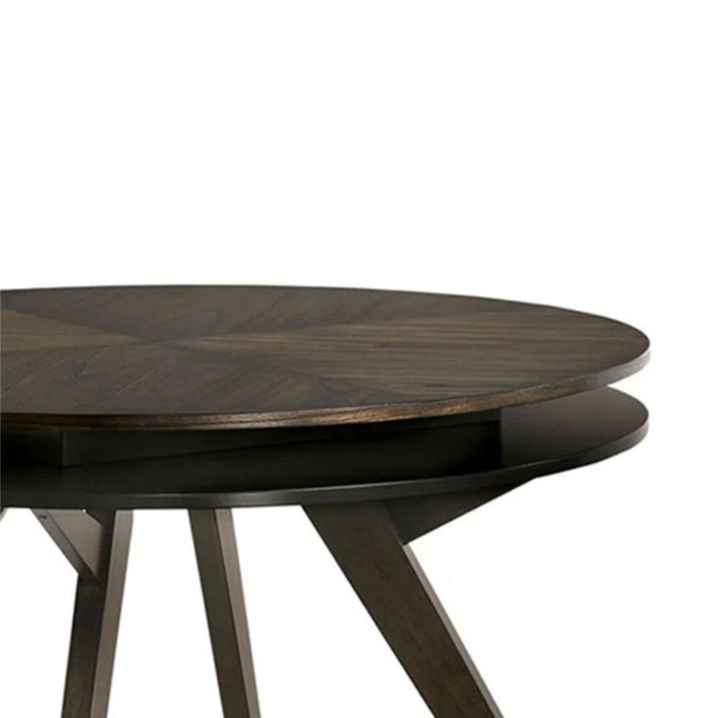 Bois rond gris Zorvian Table de salle à manger à 4 pieds