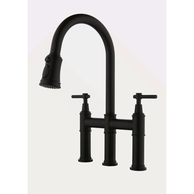 Bridge Kitchen Faucet With Pull-Down Sprayhead In Spot