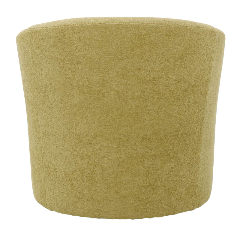 Fauteuil demi-tonneau pivotant en polyester 30,5 po Anrea, Yellow Polyester Blend