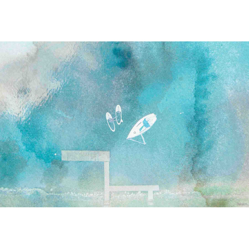 « out on the lake » par parvez taj,, impression sur toile tendue Rustic Nautical, H 16 po x l 24 po x P 1,5 po