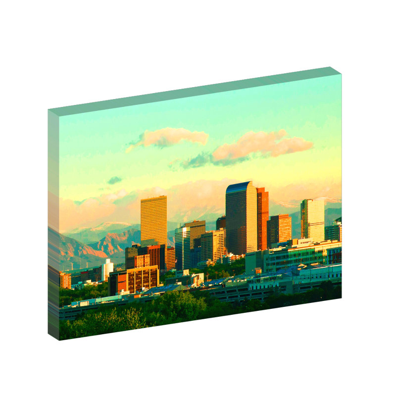 " Denver Skyline, Denver Colorado ", 30" H x 40" W x 1.5" D