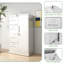 Classeur vertical à 4 tiroirs, 1 porte, en métal, verrouillable pour la maison / le bureau - Blanc