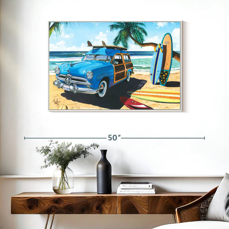 Amis tropicaux tropicaux, Cadre flottant blanc, 37 po x 25 po