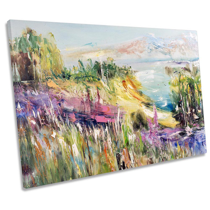 Lake Landscape Mountains - Wrapped Canvas Print, 61cm H x 91.4cm W x 4cm D