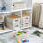Plastic Storage Bins With Bamboo Lids  Stackable Box Basket Pantry Decorative Containers Cute With Lable For Organizing Desktop Closet Office Cream Of 6 Packs