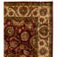 Tapis rouge / beige / olive noué à la main de haute qualité