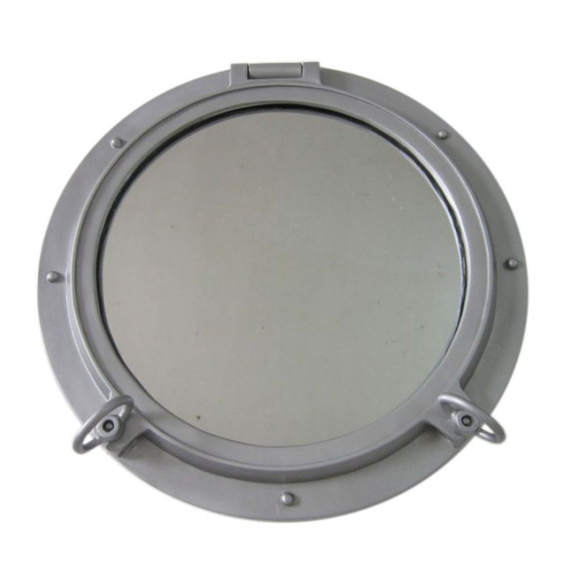 Miroir décoratif Ellert, H 24 po x l 24 po, argent