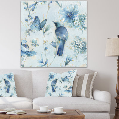 Indigold Watercolor Flower III - reproduction d'art sur toile tendue