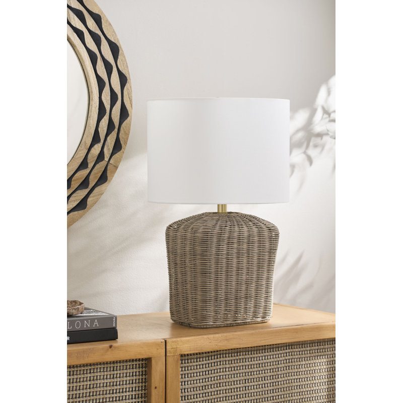 Torrence Ambernicole Table Lamp, Light Gray