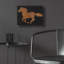 Art mural en verre épique «Equine 1 Industrial» par James Wiens, 16 po x 12 po