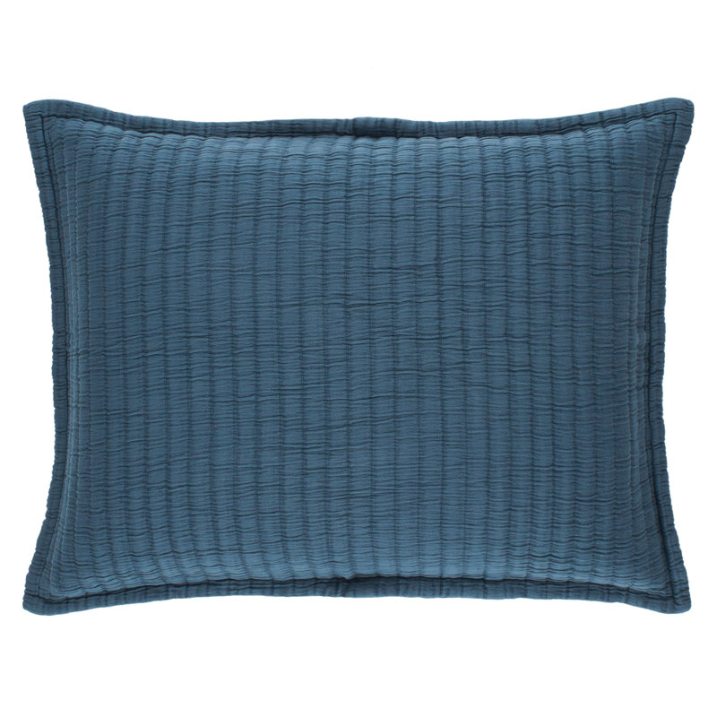 Boyfriend Matelasse Sham, Standard, Aegean
