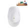 67" Streamline Soaking Glossy White Freestanding Tub and Tray With Internal Drain