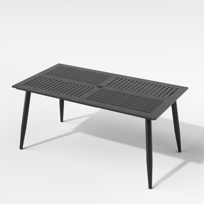 Devlin Metal Rectangular Outdoor Dining Table