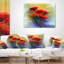 Coussin Watercolor Red Poppy - imprimé floral