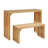 Dining Bench And Table, Pine Indoor Wood Bench For Entryway,Living Room,Kitchen And Bedroom Table And Bench Set (Nature, Long Bench & Table)Tempered Glass Included