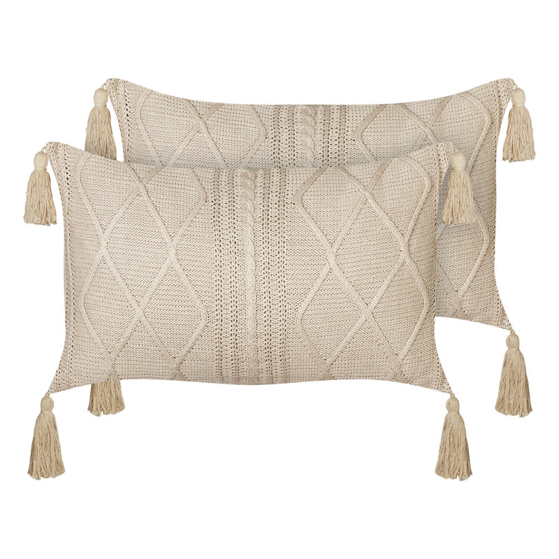 Leedey Rectangular Cushion, Beige