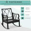 Chaise berçante d'extérieur en osier avec coussins rembourrés Outsunny-131517211
