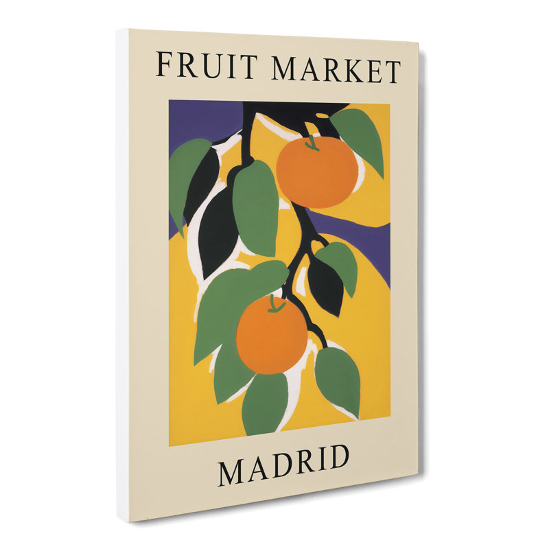 Orange Madrid Fruit Market - Wrapped Canvas, 60cm H x 40cm W x 3cm D