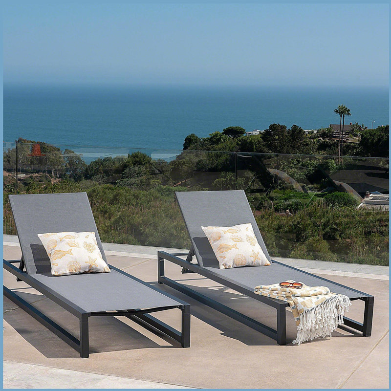 Chaise longue Modesta, ensemble de 2, 2