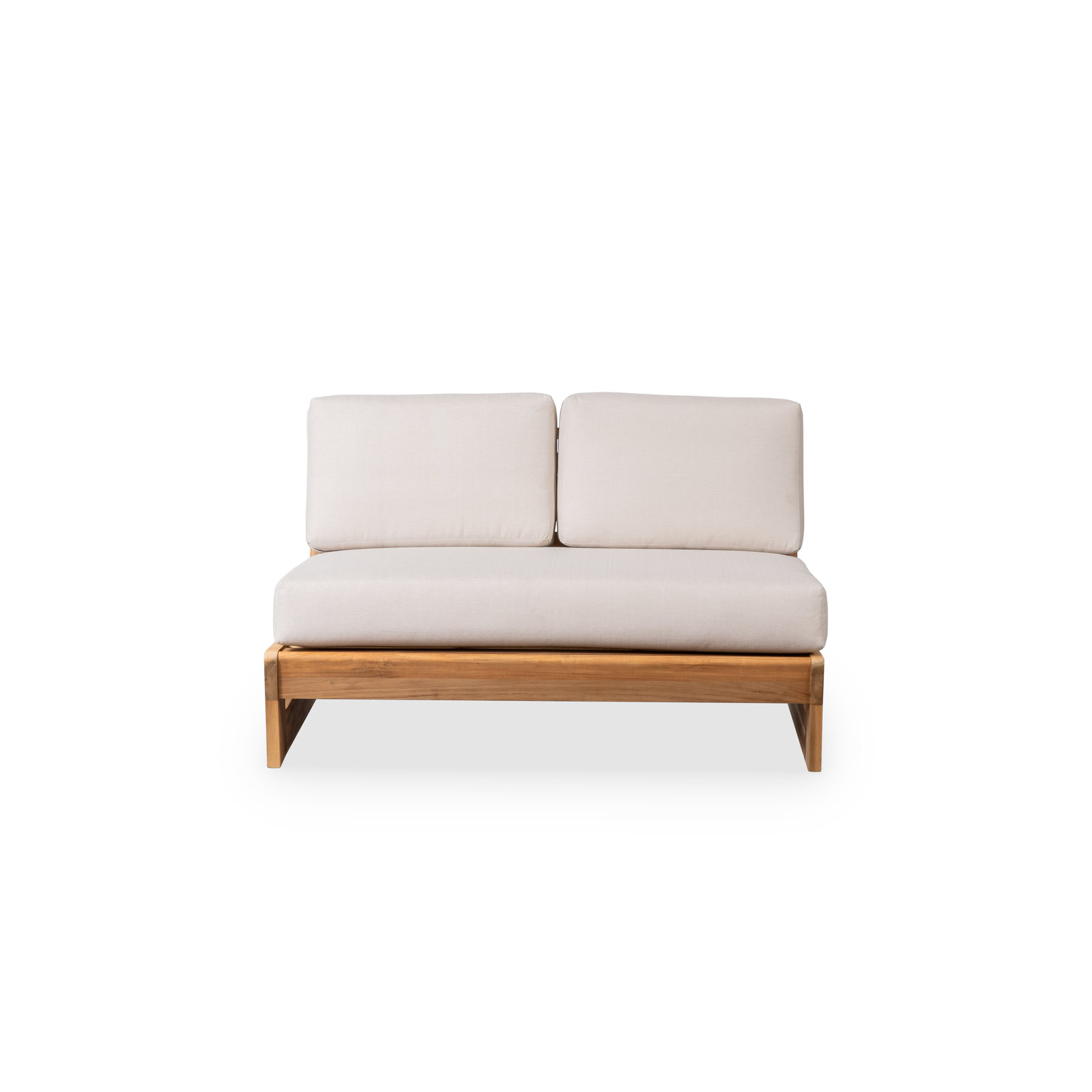 Askel 43" Eucalyptus Outdoor Loveseat